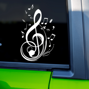 Musical Notes Car Decal Sticker
