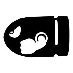 Graphics Addiction Bullet Bill Super Mario Brothers Car Decal Sticker for Cars Trucks Tumbler SUV Van Skateboards Laptops