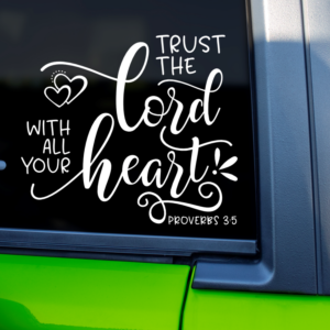 Graphics Addiction Trust The Lord With All Your Heart Car Decal Sticker for Cars Trucks Tumbler SUV Van Skateboards Laptops