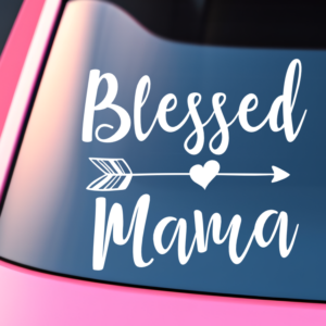 Graphics Addiction Blessed Mama With Arrow Car Decal Sticker for Cars Trucks Tumbler SUV Van Skateboards Laptops
