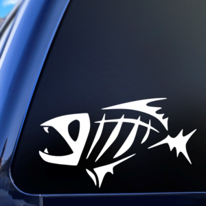 Graphics Addiction Skeleton Fish Car Decal Sticker for Cars Trucks Tumbler SUV Van Skateboards Laptops