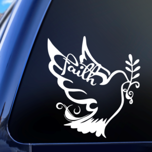Graphics Addiction Faith Holy Spirit Dove Car Decal Sticker for Cars Trucks Tumbler SUV Van Skateboards Laptops