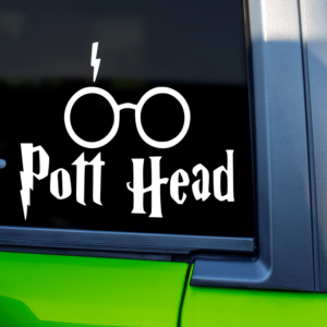 Graphics Addiction Pott Head Harry Potter Funny Car Decal Sticker for Cars Trucks Tumbler SUV Van Skateboards Laptops