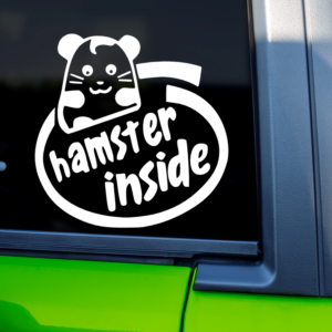Graphics Addiction Hamster Inside Funny JDM Car Decal Sticker for Cars Trucks Tumbler SUV Van Skateboards Laptops