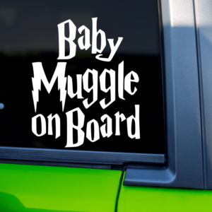 Graphics Addiction Baby Muggle On Board Harry Potter Car Decal Sticker for Cars Trucks Tumbler SUV Van Skateboards Laptops