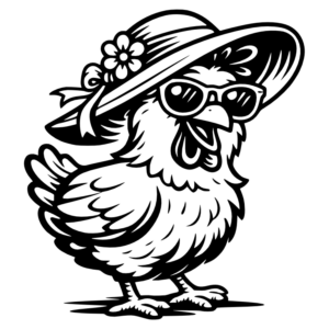 Graphics Addiction Cute Summer Chicken Car Decal Sticker for Cars Trucks Tumbler SUV Van Skateboards Laptops