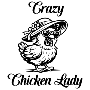 Graphics Addiction Crazy Chicken Lady Car Decal Sticker for Cars Trucks Tumbler SUV Van Skateboards Laptops