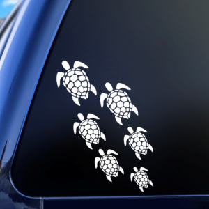 Graphics Addiction Sea Turtle Family Car Decal Sticker for Cars Trucks Tumbler SUV Van Skateboards Laptops