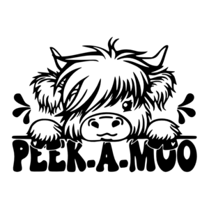 Graphics Addiction Peek A Moo Cute Cow Peeking Car Decal Sticker for Cars Trucks Tumbler SUV Van Skateboards Laptops